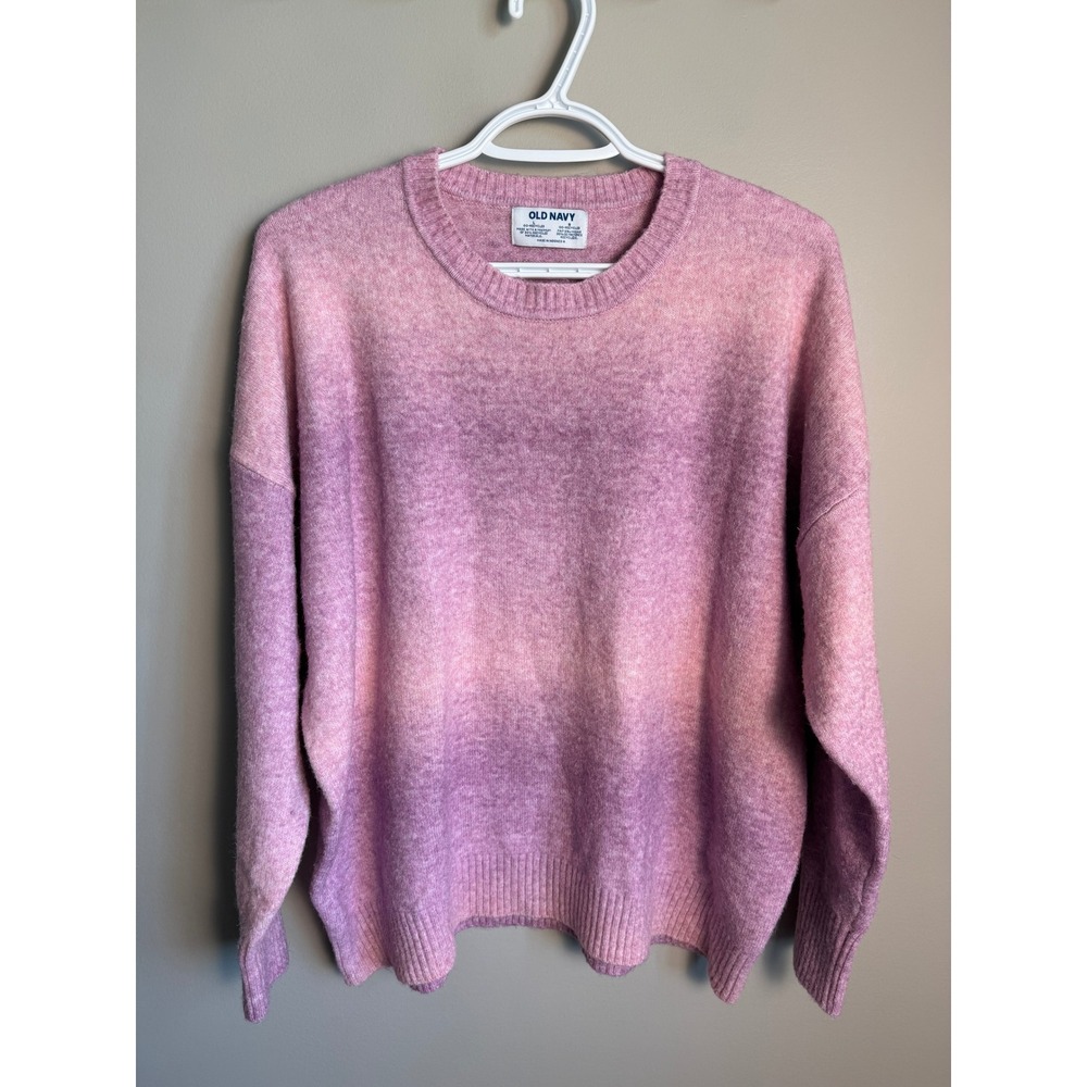Old Navy Ombre Cozy Pullover Sweater Large Oversized Knit Boho Pastel Twee Fairy